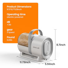 Load image into Gallery viewer, oneisall Dog Grooming Vacuum, Pet Grooming Vacuum with Clipper Nail Grinder, 1.5L Dust Cup Dog deshedding Brush with 7 Tools for Shedding Pet Hair, Home Cleaning (Grey)

