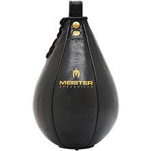 Load image into Gallery viewer, Meister SpeedKills Leather Speed Bag with Lightweight Latex Pocket - Black, Medium 9.5" x 6"
