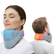Load image into Gallery viewer, Yunari Cordless Neck Brace for Cervical Spine Posture Correction and Support, Patented Traction Device with Intelligent Adjust and Hot Compress, Neck Brace for Men and Women, （Gray, Medium）
