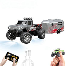 Load image into Gallery viewer, 1/64 Scale Mini Remote Control Monster Truck with Trailer, 2.4Ghz &amp; APP Remote Control, Rechargeable Alloy Shell
