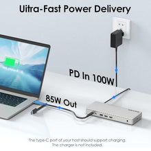 Load image into Gallery viewer, Docking Station 3 Monitors,WAVLINK SM770 Docking Station with Triple HDMI, Dual DP, 100W PD in,10Gb USB A&amp;C,2.5G Ethernet,Compatible with MacBook Neo/Mac OS, SMI Driver &amp; Host USB3.2 Gen 2 Required
