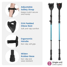 Load image into Gallery viewer, Ergonomic Forearm Crutches Spring Assist Crutches for Adults,Comfortable and Height Adjustable
