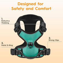 Load image into Gallery viewer, No Pull Dog Harness, No-Choke Soft Padded Reflective Dog Vest Harness with Front Clip &amp; Top Handle, 2 Quick-Release Buckles, Adjustable for Small Medium Large Dogs
