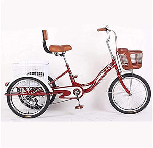 Adult Tricycle - 3 Wheel Bikes for Adults Shopping Adult Tricycles Single Speed for Adult Trikes 20 Inch 3 Wheel Bikes, Women