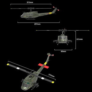 1/48 RC Helicopter for Adults, RC ERA C032 UH-1 Huey 2.4G 6CH Gyro Stabilized Remote Control Aircraft with Altitude Hold & Optical Flow