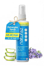 Load image into Gallery viewer, Naturaz Curly Hair Detangler Spray – Leave-In Conditioner Spray for Kids to Adults – Natural, Vegan – Softens Dry, Brittle, Damaged Curly and Coily Hair – Paraben, Silicone, Soy &amp; Nut Free – 8 fl oz
