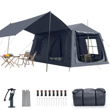 Load image into Gallery viewer, Inflatable Tents for Camping, Large Blow Up Tent with Hand Pump, Easy Setup InflatableTent 4 Season Tent, Waterproof Oxford Air Glamping Tents for Camping Adult 6/8/10 Person
