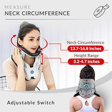 Load image into Gallery viewer, Neck Traction Device by Air Collar - Neck Stretcher - Cervical Traction Device - Neck &amp; Shoulder Pain Relief - Stretcher Collar for Improved Spine Alignment (2nd Gen Electric Pump) - See Size Chart*

