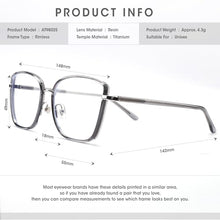 Load image into Gallery viewer, DOERAYMI Blue Light Glasses-Fashion Square Eyeglasses,Anti UV Ray &amp; Blue Light Glasses for Woman/Men
