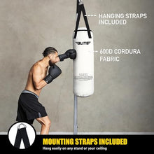 Load image into Gallery viewer, Elite Sports Boxing Bag 4 FT – Heavy Duty Canvas Punching Bag with Straps for Boxing, Training, MMA, Muay Thai, Kickboxing, Martial Arts &amp; Fitness – UNFILLED Heavy Bag
