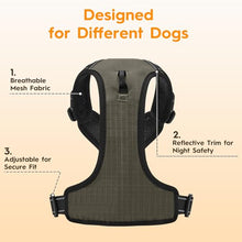 Load image into Gallery viewer, No Pull Dog Harness, No-Choke Soft Padded Reflective Dog Vest Harness with Front Clip &amp; Top Handle, 2 Quick-Release Buckles, Adjustable for Small Medium Large Dogs

