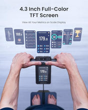 Load image into Gallery viewer, RENPHO Smart Scale for Body Weight, 8-Electrode Body Composition Scale with BMI, Body Fat, Muscle Mass, Rechargeable Body Fat Scale with Full-Color TFT LCD on Handle, MorphoScan Nova, Dark Blue
