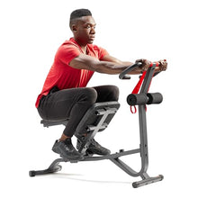 Load image into Gallery viewer, Sunny Health &amp; Fitness Full Body Stretch Machine, Versatile Padded Trainer Back Stretcher, Stretching Equipment with Pivoting Seat, Self-Leveling Pedals, and Multi-Use Handlebar - SF-BH621002
