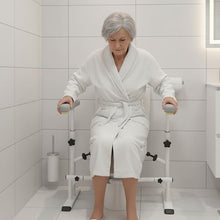 Load image into Gallery viewer, KMINA Toilet Safety Rails for Seniors, Heavy Duty Frame with Handles, Adjustable Height and Width, Handicap Grab Bars
