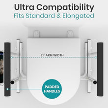 Load image into Gallery viewer, Vive Toilet Safety Rail with Arms - Toilet Support Frame w/Handles for Seniors
