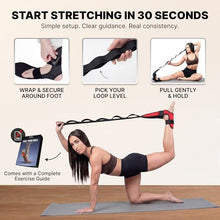 Load image into Gallery viewer, DMoose Fitness Foot &amp; Calf Stretcher with Adjustable Padded Stretching Strap for Plantar Fasciitis, Hamstring, Heel Spurs and Achilles Tendonitis Relief - Yoga Leg Stretch Strap for Flexibility
