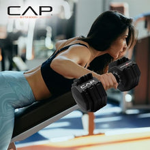 Load image into Gallery viewer, CAP Barbell 55 lb Pair of Adjustable Dumbbells with Full Rotation Black Handle
