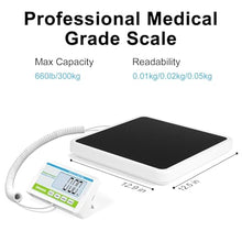 Load image into Gallery viewer, Helsevesen Professional Medical Bariatric Scale, Digital Bathroom Scales, Low-Profile Heavy Duty Bariatric Scale with Anti-Slip Rubber Mat (DR660W)
