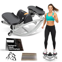 Load image into Gallery viewer, Rocking Fitness Stepper Side to Side Steppers for Exercise at Home Lateral Step Rocker Platform Machine Fit Workout Equipment for Women Mini Portable Vertical Climber Machines
