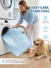 Load image into Gallery viewer, Mora Pets Dog Cooling Mat Pet Cooling Pad for Dogs &amp; Cats Q-Max>0.5, Breathable Washable Self Cool Dog Mat for Indoor Floors, Crate, Sofa &amp; Outdoor Use, Non Gel Summer Ice Silk Cold Pad Medium 36x27
