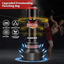 Load image into Gallery viewer, Heavy Punching Bag with Stand Adults Teens,70" Freestanding Boxing Bags Kicking Bag Heavy Bag with Boxing Gloves and Electric Air Pump, Kickboxing Training Equipment Bags Thai Fitness Karate
