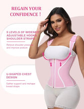 Load image into Gallery viewer, SHAPSHE Waist Trainer for Women, Tummy Control Sports Girdle, Pink-hook Strap - Large
