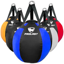 Load image into Gallery viewer, PROLAST Wrecking Ball Heavy Punching Bag for Adults, Hook and Uppercut, Body Snatcher, Boxing, MMA, Muay Thai Training Equipment, Filled, 65 lbs, Rhino Blue
