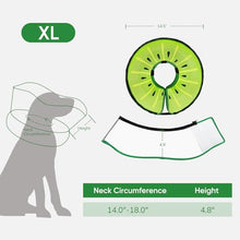 Load image into Gallery viewer, Supet Raised Inflatable Dog Cone After Surgery - Adjustable Recovery Donut Collar with Removable Shield to Stop Licking Wounds &amp; Protect Stitches - Soft Dog Cone Alternative for Large Dogs (Kiwi,XL)
