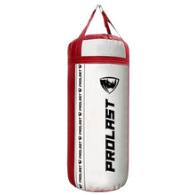 Load image into Gallery viewer, PROLAST 4 Ft 135 Lb XL Heavy Punching Boxing Bag for Adults, MMA, Martial Arts, Muay Thai, Kicking, Strength Training Equipment, Unfilled, New Edition Logo, White and Red
