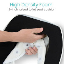 Load image into Gallery viewer, Universal Fit - Raised Toilet Seat with High-Density Foam for Elongated &amp; Standard
