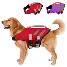 Load image into Gallery viewer, LeLePet Dog Life Jacket, High Flotation Swim Vest for Dogs M Red

