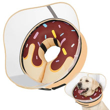 Load image into Gallery viewer, Supet Raised Inflatable Dog Cone After Surgery - Adjustable Recovery Donut Collar with Removable Shield to Stop Licking Wounds &amp; Protect Stitches - Soft Dog Cone Alternative for Large Dogs (Brown,L)
