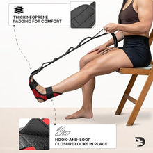 Load image into Gallery viewer, DMoose Fitness Foot &amp; Calf Stretcher with Adjustable Padded Stretching Strap for Plantar Fasciitis, Hamstring, Heel Spurs and Achilles Tendonitis Relief - Yoga Leg Stretch Strap for Flexibility
