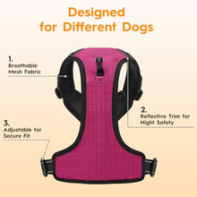 Load image into Gallery viewer, No Pull Dog Harness, No-Choke Soft Padded Reflective Dog Vest Harness with Front Clip &amp; Top Handle, 2 Quick-Release Buckles, Adjustable for Small Medium Large Dogs
