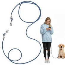 Load image into Gallery viewer, Léwind 8.2ft Hands Free Dog Leash,Versatile Waist &amp; Crossbody Lead for Medium Dogs,Waterproof &amp; Adjustable for Running Jogging Walking, 360° Swivel Metal Buckle (Blue)
