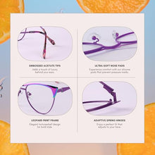 Load image into Gallery viewer, DOERAYMI Blue Light Blocking Glasses for Women, Bluelight Glasses with Cat Eye Frame for Style, Comfort, Eye Strain Relief (Cat Eye, Purple)
