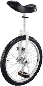 20-Inch Adult Unicycle, Ergonomic Saddle, Adjustable Height, 150kg Load, Manganese Steel Frame for Acrobatics & Balance Training
