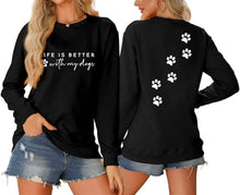 Load image into Gallery viewer, Sorry I'm Late I Saw A Dog Sweatshirt Women Funny Dog Lover Shirt Casual Crew Neck Long Sleeve Pullovers Lightweight
