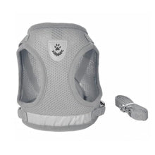 Load image into Gallery viewer, FEimaX Dog Harness and Leash Set for Walking, Soft Mesh Adjustable Easy Control Lightweight Cat Vest Harnesses with Reflective Strips, Escape Proof Small Dogs Cats Vests (Grey, X-Small)
