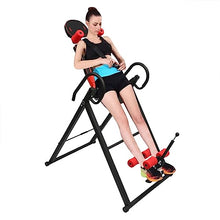 Load image into Gallery viewer, TITIDU Heavy Duty Foldable Inversion Table Back Pain Relief Stretcher Machine, Inversion Table, Extended Ankle Lock Handle, Back Pain Relief Kit 330LBS （4.27-6.07ft ）
