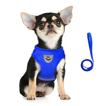 Load image into Gallery viewer, FEimaX Dog Harness and Leash Set for Walking, Soft Mesh Adjustable Easy Control Lightweight Cat Vest Harnesses with Reflective Strips, Escape Proof Small Dogs Cats Vests (Blue, Medium)
