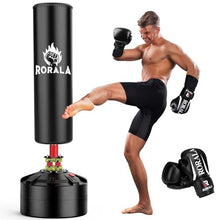 Load image into Gallery viewer, RORALA Punching Bag with Stand 70"-203lbs, Freestanding Heavy Boxing Bag Including 12OZ Boxing Gloves for Adult Youth, Kids Gift Selection
