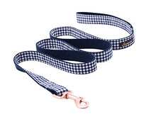 Load image into Gallery viewer, ARING PET Dog Leash, Navy Plaid Cotton Webbing Strong Handmade Walking Leashes for Small Medium Large Dogs-S
