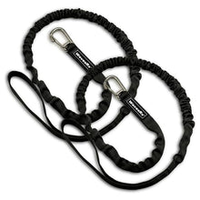 Load image into Gallery viewer, WAVESRX DockingPal™ - Premium Flat Bungee Dock Line for Boats | Elastic Boat Dock Rope with 1 Stainless Steel Carabiner &amp; 1 Loop | Stretches from 5' to 9' for Jet Ski, PWC &amp; Boat
