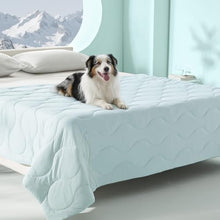 Load image into Gallery viewer, MIXJOY Dog Cooling Blanket for Bed Breathable with Dual-Sided with Q-MAX>0.5, Lightweight Pet Cooling Throw Blanket Summer for Couch &amp; Sleeping Bed, Washable Soft Dog Cat Cold Mat, Aqua Blue, 60x80
