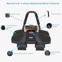 Load image into Gallery viewer, Ab Roller Home Gym Equipment – 4 Wheels Ab Wheel Muscle Roller with Built-in Tracker Ideal Exercise Equipment for Home
