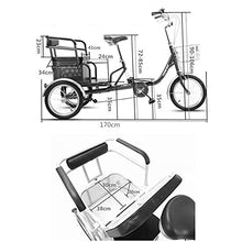 Load image into Gallery viewer, Generic 16in Adult Tricycle High-Carbon Steel Three Wheel Cruiser Bike with Rear Seat &amp; Large Basket
