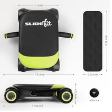 Load image into Gallery viewer, WONDER CORE Slide Fit, Ab Roller Board with 4 Wheels, Automatic Rebound Abdominal Wheel for Core Workout
