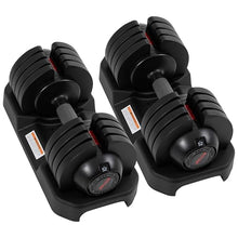 Load image into Gallery viewer, ALTLER Adjustable Dumbbell Set, 52LB Pair with Tray for Workout Strength Training Fitness, Adjustable Weight Dial Dumbbell with Anti-Slip Handle and Weight Plate for Home Exercise
