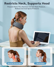 Load image into Gallery viewer, Neck Brace for Sleeping, for Relief Neck Pain and Provide Support Soft Cervical Collar, Neck Support Keep Vertebrae Stable &amp; Aligned Relief of Cervical Spine Pressure Gray (Medium Size)
